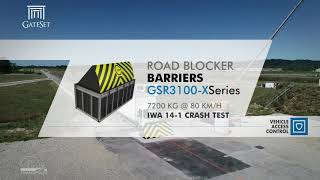 GateSet GSR3100-X Road Blocker Crash Test IWA 14-1 (ASTM M50 - PAS 68 Equivalent)