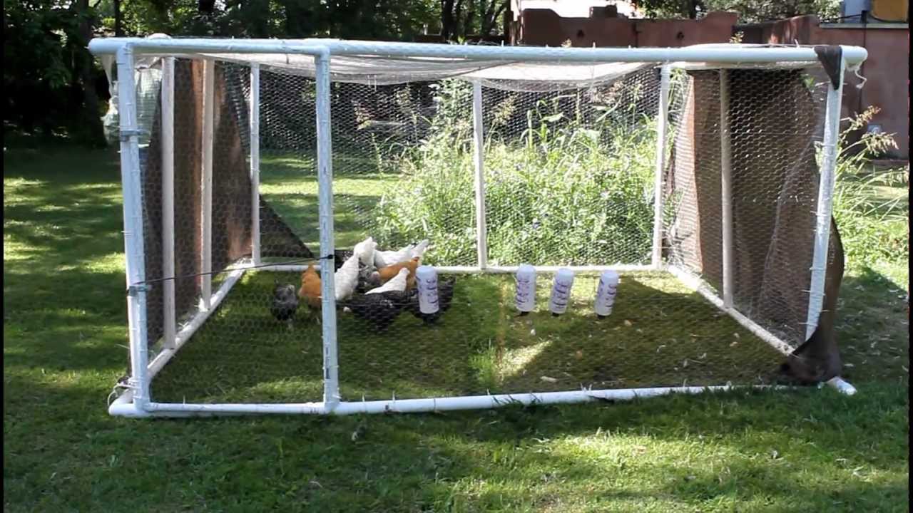 How do you build a dog pen out of PVC?