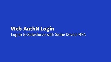 Multi-factor Authentication for Salesforce - AuthN by IDEE