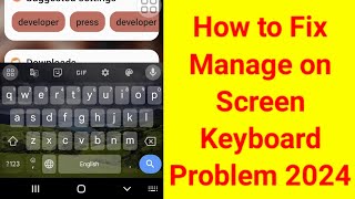 How to Fix Manage on screen keyboard problem 2024 screenshot 4