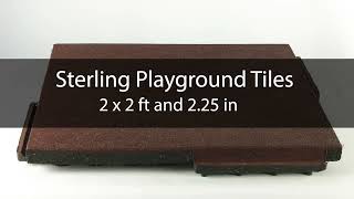 Sterling Rubber Playground Tiles 2.25 in x 2x2 ft Commercial Quality - Sterling Playground Tiles give you all of the protective properties you want to see in rubber playground flooring tiles, while also being easy to install and environmentally friendly.

-Commercial quality design
-Limited lifetime warranty
-Interlocking design
-Superior installation method
-4 foot fall height rated
-Durable outdoor rubber tiles
-Several color options and thicknesses available
-May contribute to LEED points

Shop the family of 2.25" Thick Sterling Playground Tiles:
https://www.greatmats.com/playground-flooring/sterling-playground-tiles-225-blk.php

Shop All Playground Flooring:
https://www.greatmats.com/playground-flooring.php

Call Us 877-822-6622 or visit Greatmats.com!