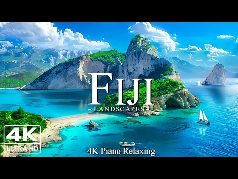 Fiji 4k - Relaxing Music With Beautiful Natural Landscape - Amazing Nature