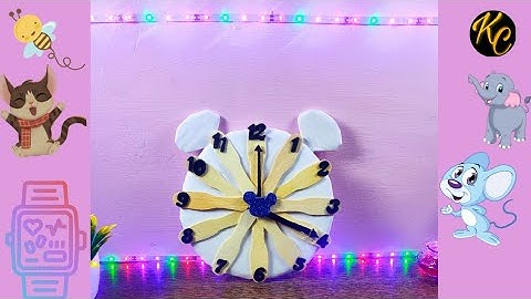 Easy clock craft|Wall Clock model for school project|Easy clock making with paper icecream stick