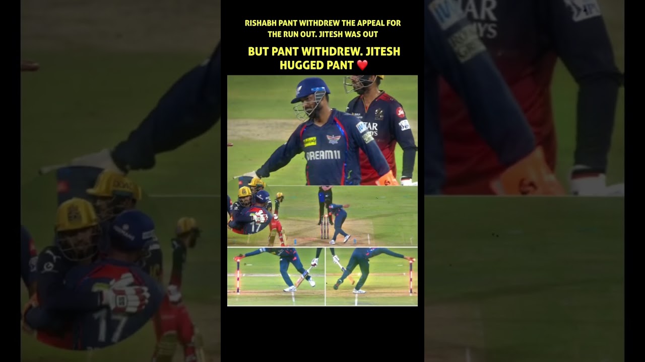 Spirit of Cricket: Rishabh Pant’s Noble Gesture for Jitesh Sharma 🙌❤️” 