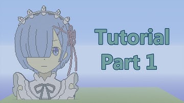 Minecraft | Rem Pixel Art Tutorial Part 1 (Re:Zero)