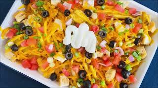 Waffle Fry Chicken Skillet Nachos