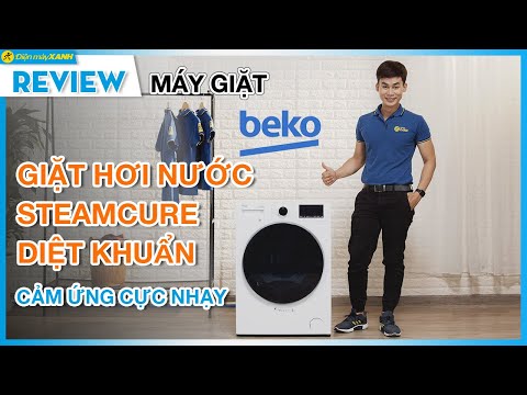 Máy giặt Beko Inverter: giặt hơi nước diệt khuẩn, giảm nhăn quần áo (WCV9649XWST) • Điện máy XANH