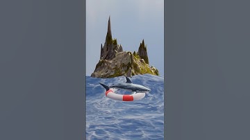 Shark Swimming Bath in Ocean l Blender 3D Animation Making Short Video #shark #blender3danimation