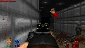 ULTIMATE DOOM (BRUTAL v21) E1M7: COMPUTER STATION UV 100% ITEM AND SECRETS