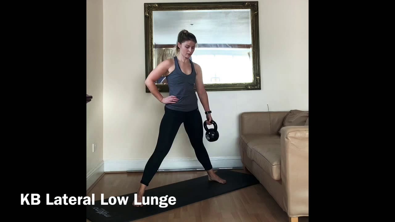 LATERAL KETTLEBELL LOW LUNGES - YouTube