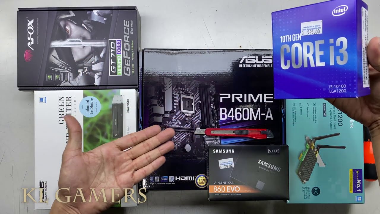 intel Core i3 10100 ASUS PRIME B460M-A SAMSUNG 860 EVO PC Build