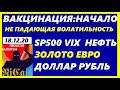 ВАКЦИНАЦИЯ НАЧАЛО.ВОЛАТИЛЬНОСТЬ НЕ ПАДАЕТ.НЕФТЬ.ДОЛЛАР. SP500.VIX.ЗОЛОТО.ЕВРО.РУБЛЬ+ЛЕНТА+ТГК1.акции