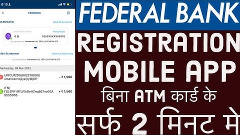 Federal bank mobile app registration | federal bank mobile banking login | #amaninfo
