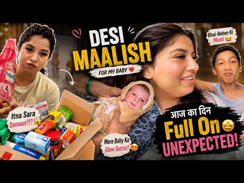 Mere baby ki desi Malish | groceries baby special | Natasha Shah | Nuts 🩷🧿