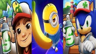 Subway surfers : Rio 🆚 Minion rush 🆚 sonic boom dash game comparison  screenshot 1