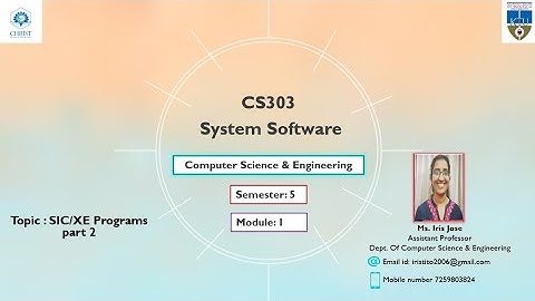 CS 303 SS SIC and SICXE program part2