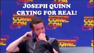Joseph Quinn is crying for real at Comic con