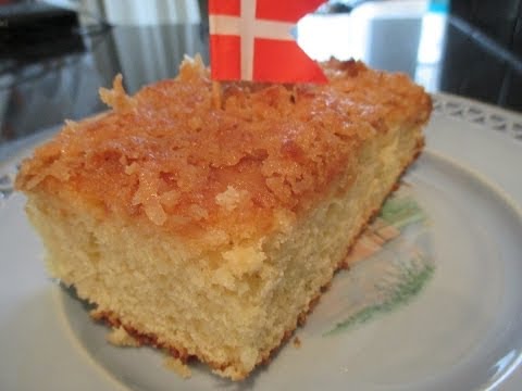 Dream Cake Recipe- Danish Coconut Brown Sugar Cake - Drømmekage Opskrift
