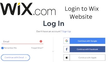 How To Login to Wix Website? Sign In to Wix Account on Wix Website | wix.com Login
