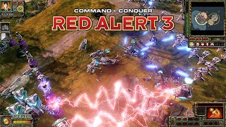 Red Alert 3 Remix MOD Soviet in Crazy PVE MAP Normal MODE| Endless Defender-VX Approaching!