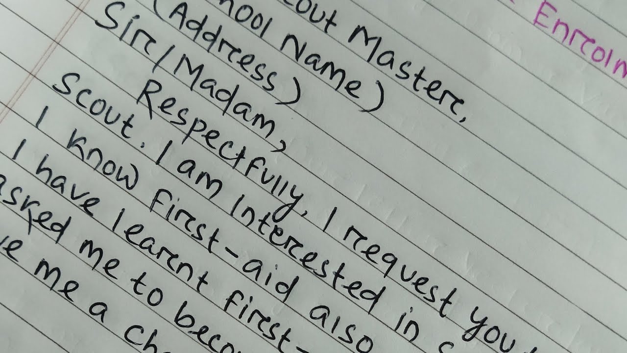 Scouts Writing write an application for Enrollment as a Scout | #acquireknowledge # ...