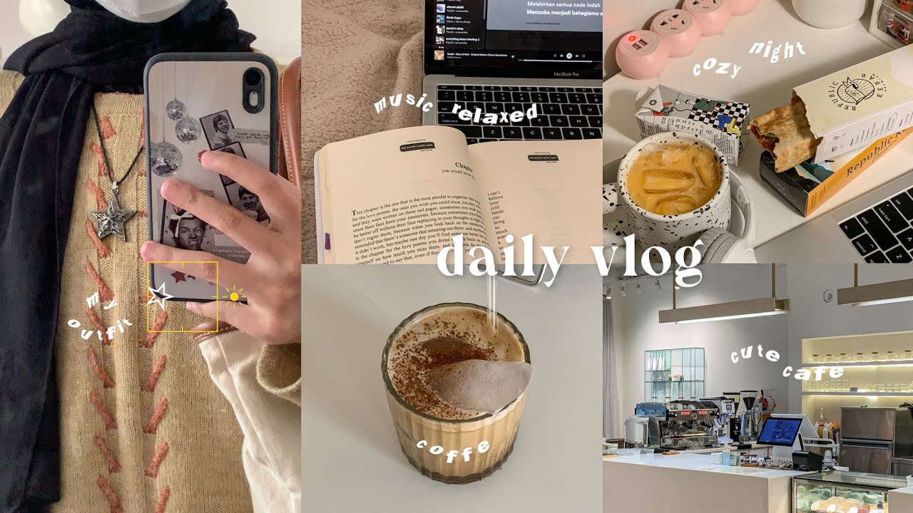 daily vlog🍳 : productive time! , making breakfast, grocerry, me time, cozy cafe, cute outfit🧸