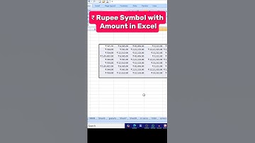 How to write Rupee symbol with Amount in Excel | Tax Help by Farzand Ali  #excel  #shorts