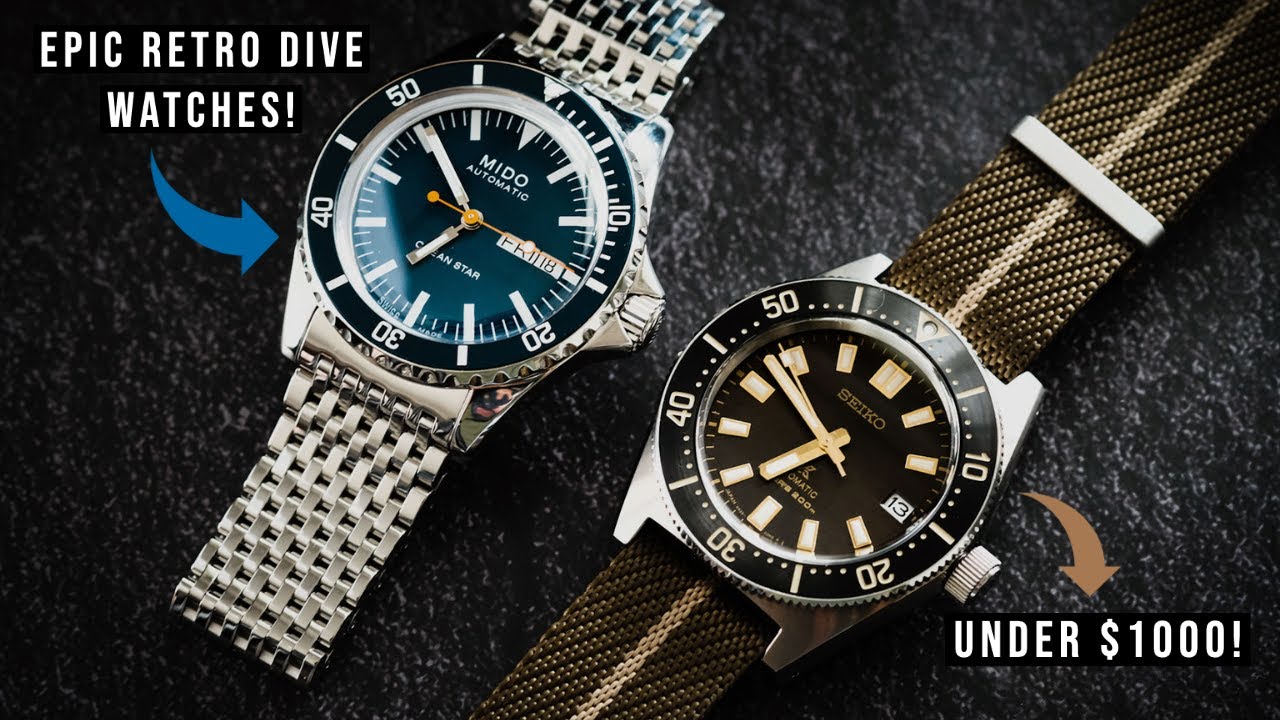 Battle of the BEST Retro Diver Watches of 2020! | Seiko SPB147j1 vs Mido  Ocean Star Tribute Blue - YouTube