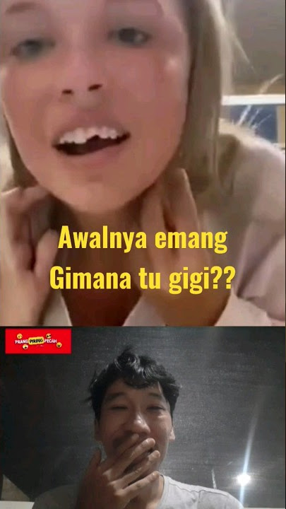 cewe cantik gigi nya ompong #lucu #ompong #reaction
