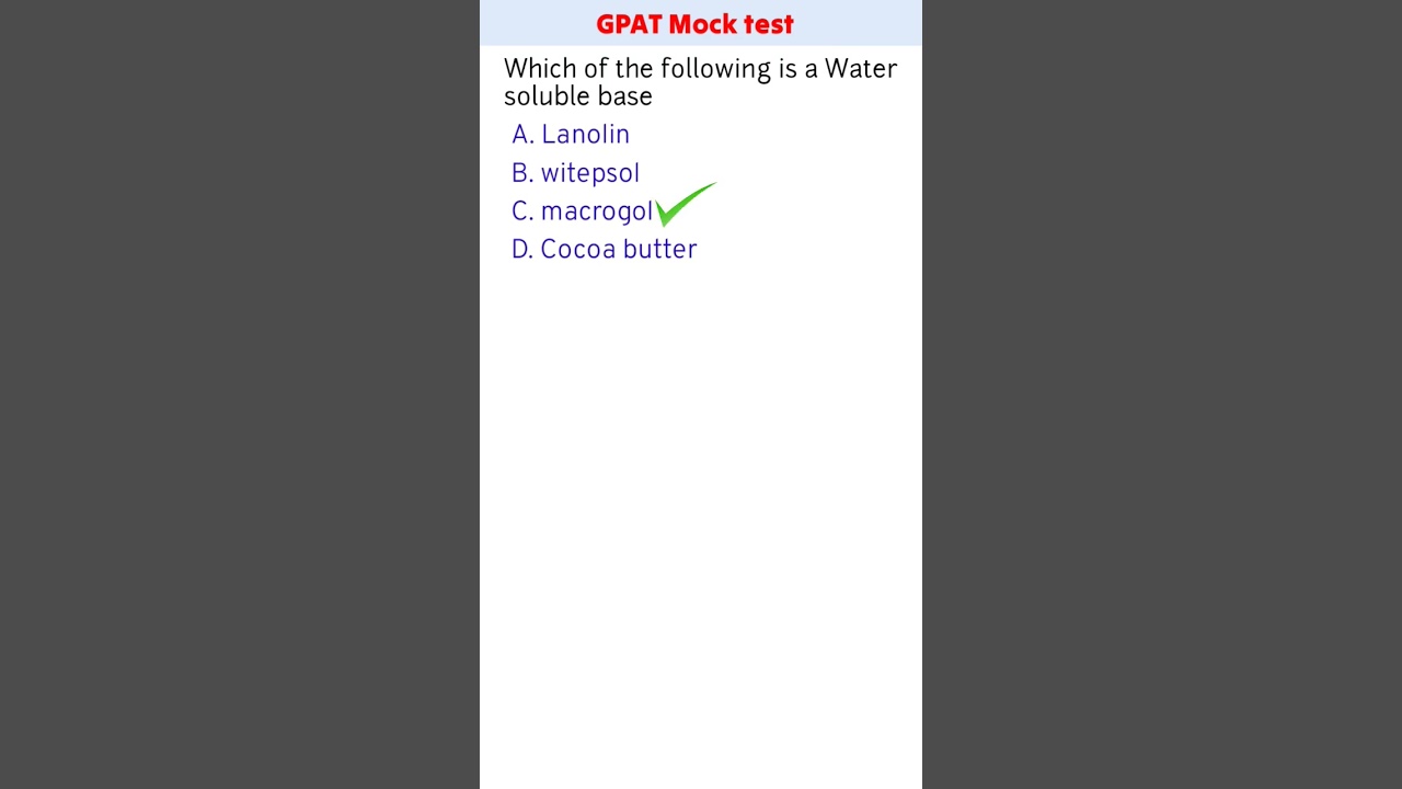 GPAT Mock test 