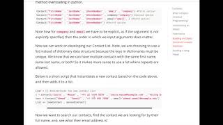 Primer in Python - Store and Search Objects // Leila Abdelrahman