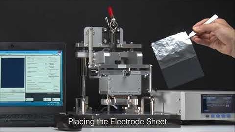 RM2610 Electrode Resistance Measurement System - The setup for the electrode sheet evaluation system
