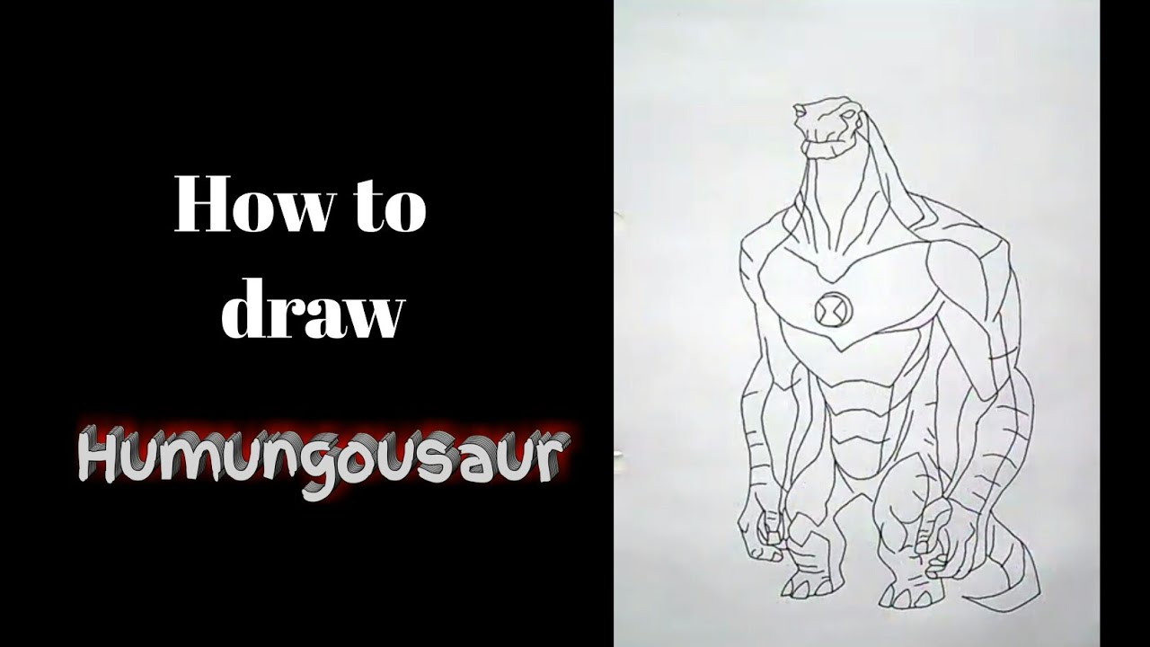 Ben 10 Battles in Space! Explore the Humungousaur Coloring Page