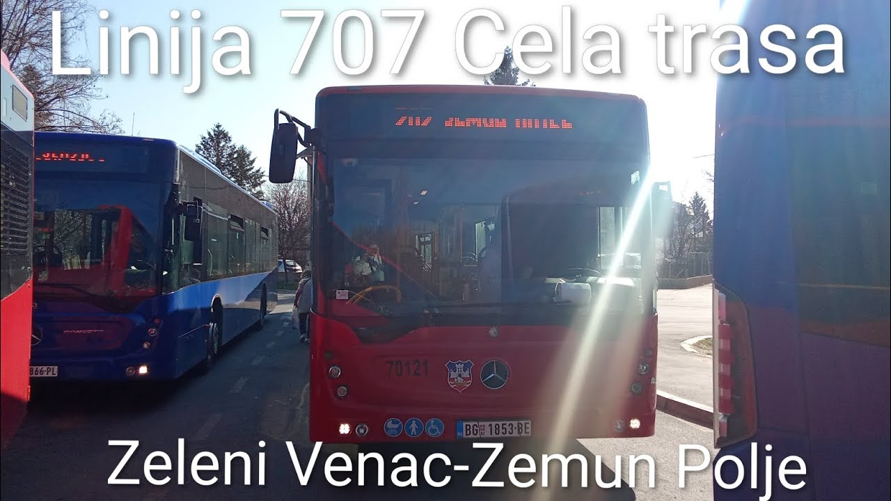 Linija 707:Zeleni Venac-Zemun Polje (Cela trasa)