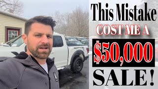 I Messed Up! How a Stupid Mistake Cost me a $50,000 Sale - Flying Wheels