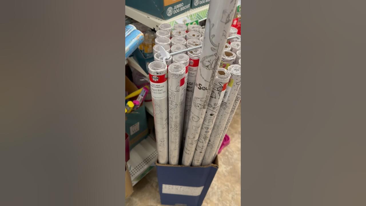 Found this cute Grinch wrapping paper at Dollar Tree! The color it yourself style is a great