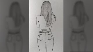 How to Draw a GIRL (Back Side) | Pencil Sketch | Easy Drawing | Art Video 