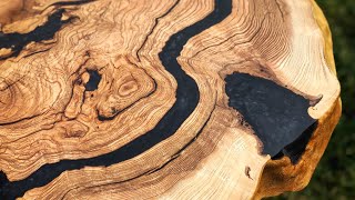 Live edge epoxy table Build. 200 year logs to table.