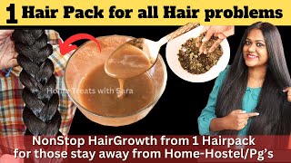 1 Hair Pack for all Hair Problems-Super fast Hair Growth Challenge! For those who Stay in Hostel/PG