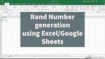 Generate random numbers in Excel/Google Sheets using RAND and RAND BETWEEN
