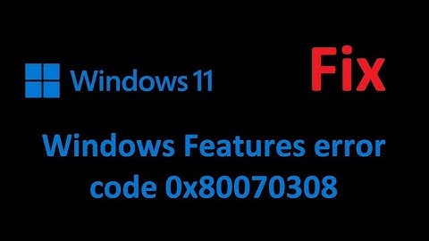 How to fix error 0x80070308?
