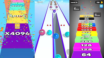 2048 Cube Run vs Ball Merge 2048 vs Number Ball 3 in one Gameplay Run & Merge