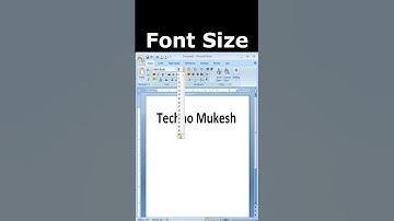 Font Size Microsoft Word | Basic Computer #shorts #trending #viral