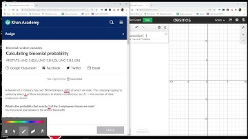 solving binomial probability with desmos