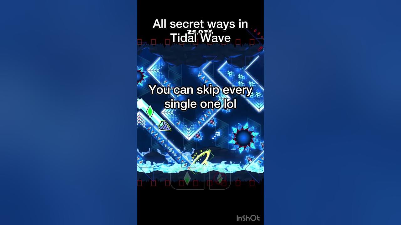 Tidal Wave all secret ways/swag routes #geometrydash #gd #shorts