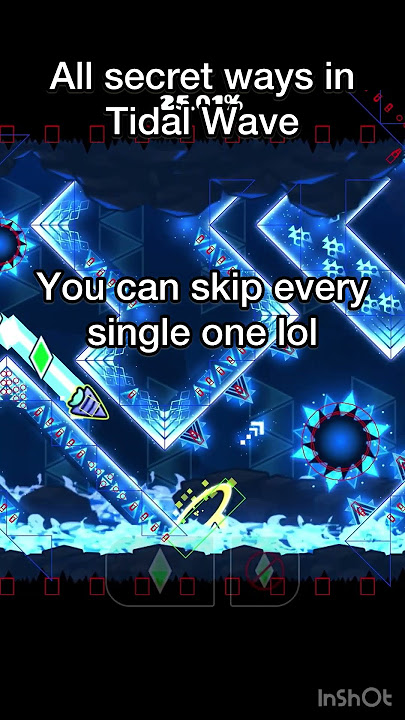 Tidal Wave all secret ways/swag routes #geometrydash #gd #shorts