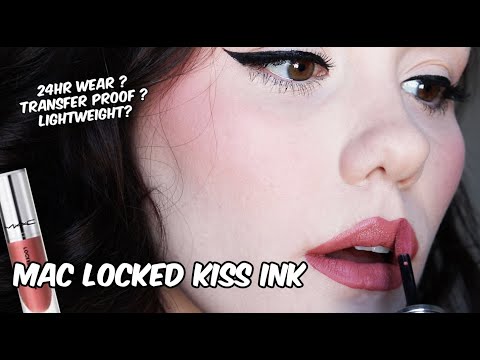 MAC LOCKED KISS INK LIP COLOUR REVIEW & WEAR TEST!