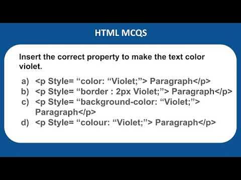HTML MCQ Questions and Answers || HTML MCQs for Exam and Interview ...