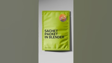 Learn how to quickly model a sachet packet in Blender using Cloth #3d #tutorial #blender