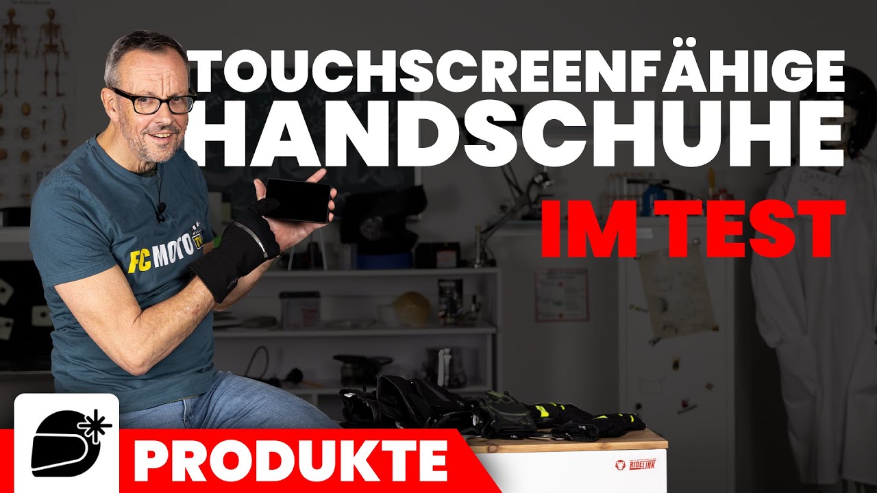 Touchscreenfähige Motorrad-Handschuhe im Test - YouTube
